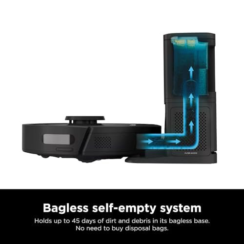 Shark AV2501AE AI Ultra Robot Vacuum with XL HEPA Self-Empty Base – 60-Day Capacity, Smart Mapping, LIDAR Navigation, Alexa Control, Perfect for Pet Hair, Carpet & Hard Floor, Bagless, Black - Image 26