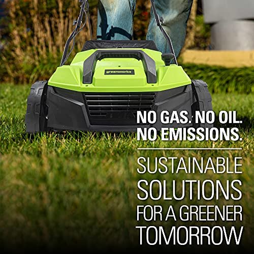 Greenworks 13 Amp Corded Dethatcher & Scarifier – 14″ (35.6 cm) Deck, 5-Position Depth (DT13B00) - Image 13