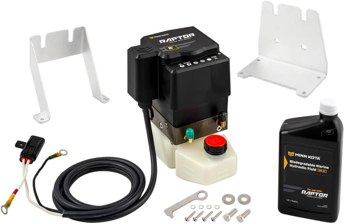 Minn Kota 1810631 Raptor 10 ft Active Hydraulic Shallow Water Anchor, White - Image 7