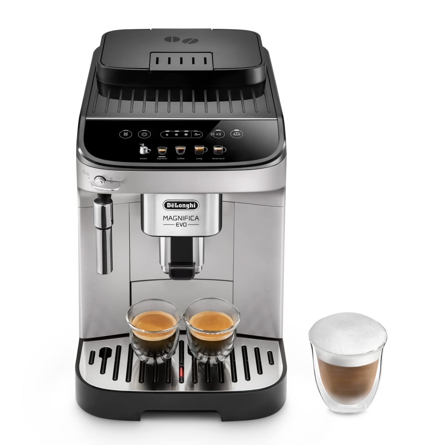 De’Longhi Magnifica Evo ECAM292.33.SB – Bean-to-Cup Coffee & Cappuccino Maker with LatteCrema System, Silver