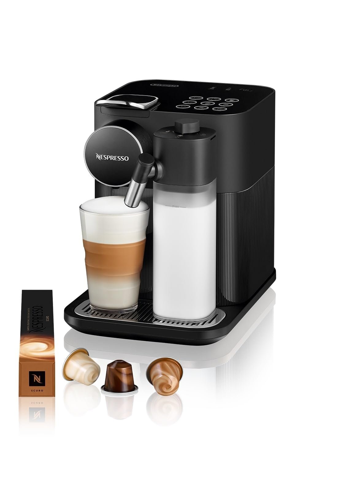 Nespresso Gran Lattissima EN640.B – One-Touch Milk System & 19 Bar Pressure