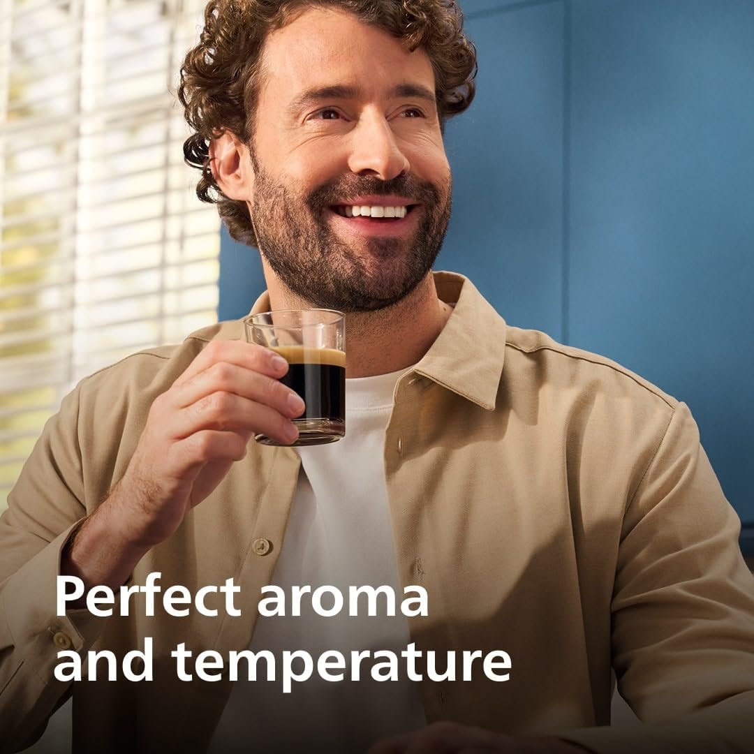 Philips 5500 Series EP5546/70 – Fully Automatic Espresso Machine with LatteGo, SilentBrew, QuickStart & 20 Hot & Iced Beverages (Black/Silver) - Image 8