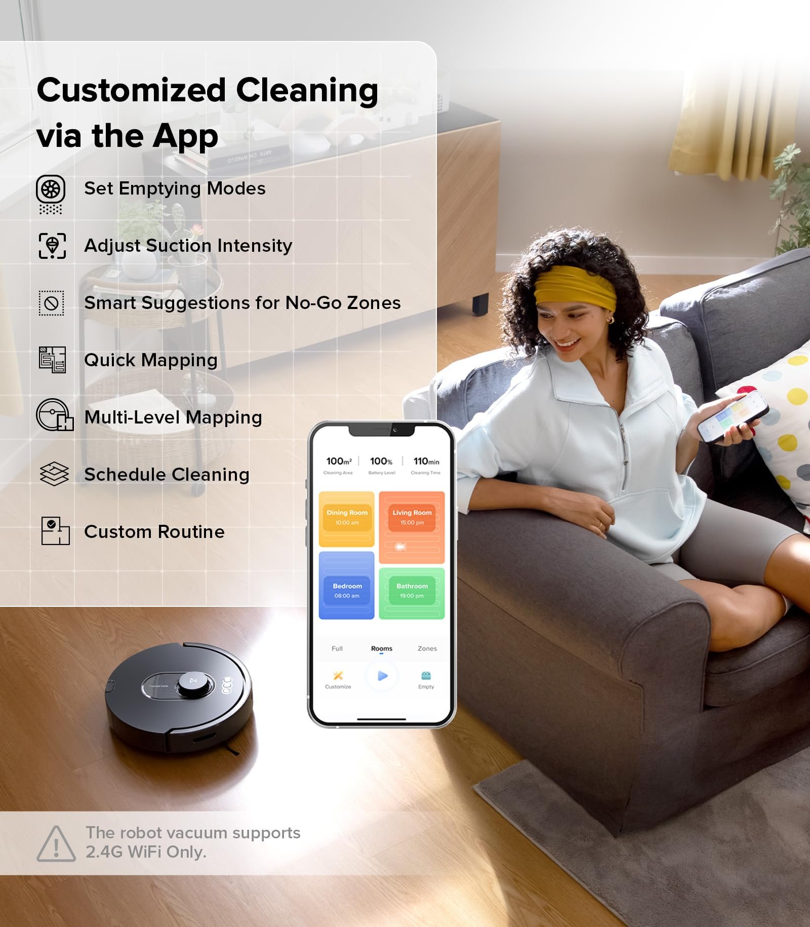 Roborock Qrevo Series Robot Vacuum and Mop – 8000Pa Suction, Dual Spinning Mops, LiDAR Navigation, Self-Emptying Dock, Smart App & Pet Hair Cleaning - Image 25