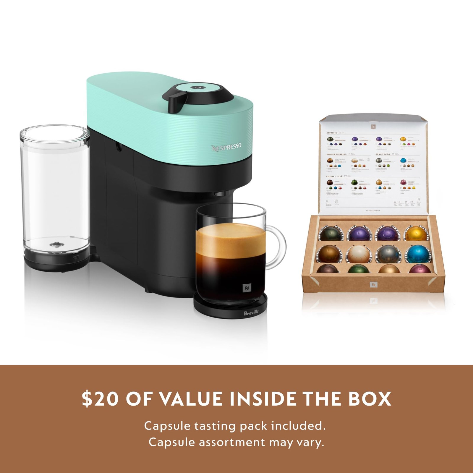 Nespresso Vertuo Pop+ Coffee & Espresso Maker by Breville – Coconut White | 5 Brew Sizes, 0.74L Removable Tank, Compact & Sustainable Design - Image 22