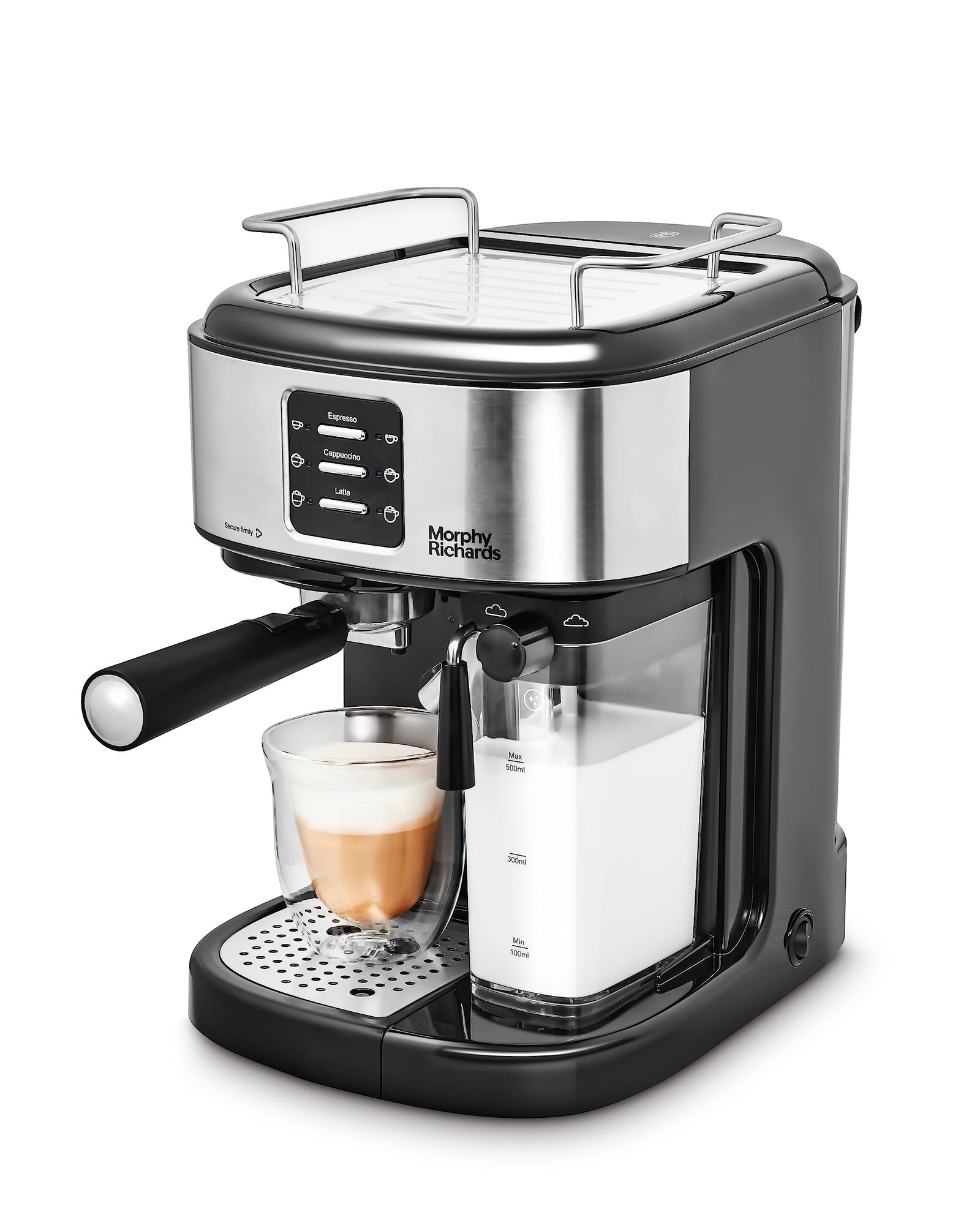 Morphy Richards Traditional Pump Espresso Machine & Automatic Milk Frother – 15 Bar Pressure - Image 2