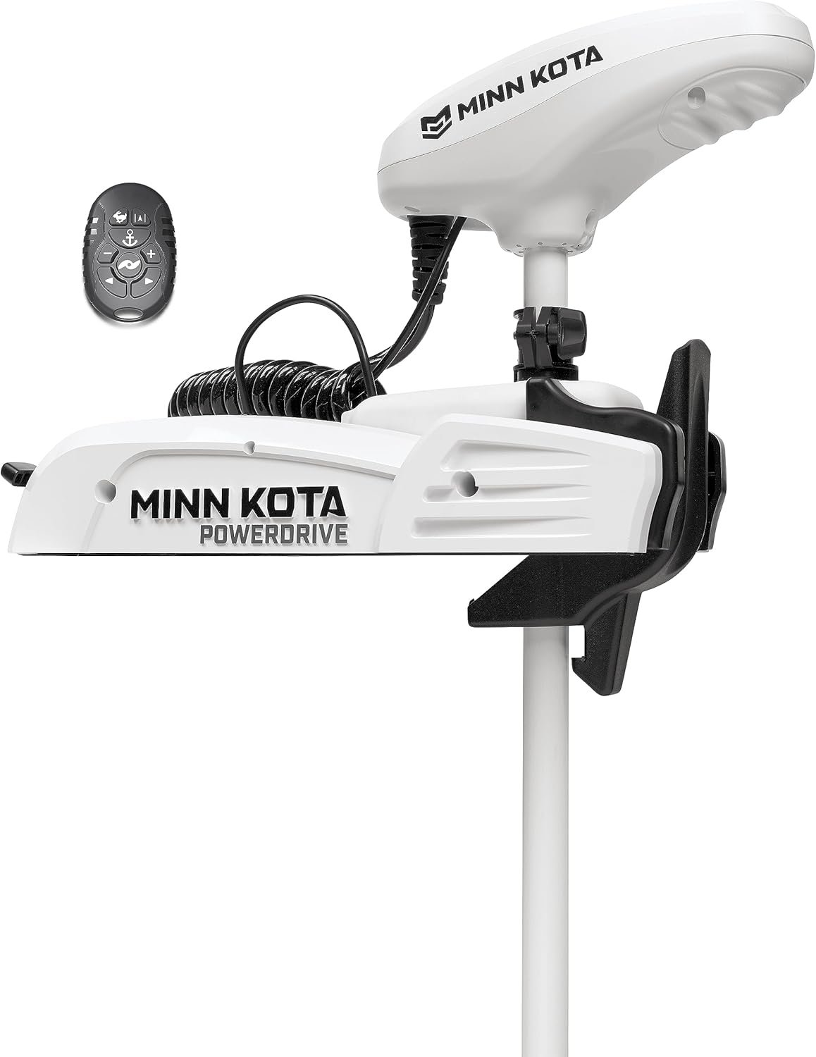 Minn Kota 1363575 Riptide PowerDrive 55 lb Thrust Micro Remote Bow-Mount Trolling Motor, 54″ Shaft, Saltwater
