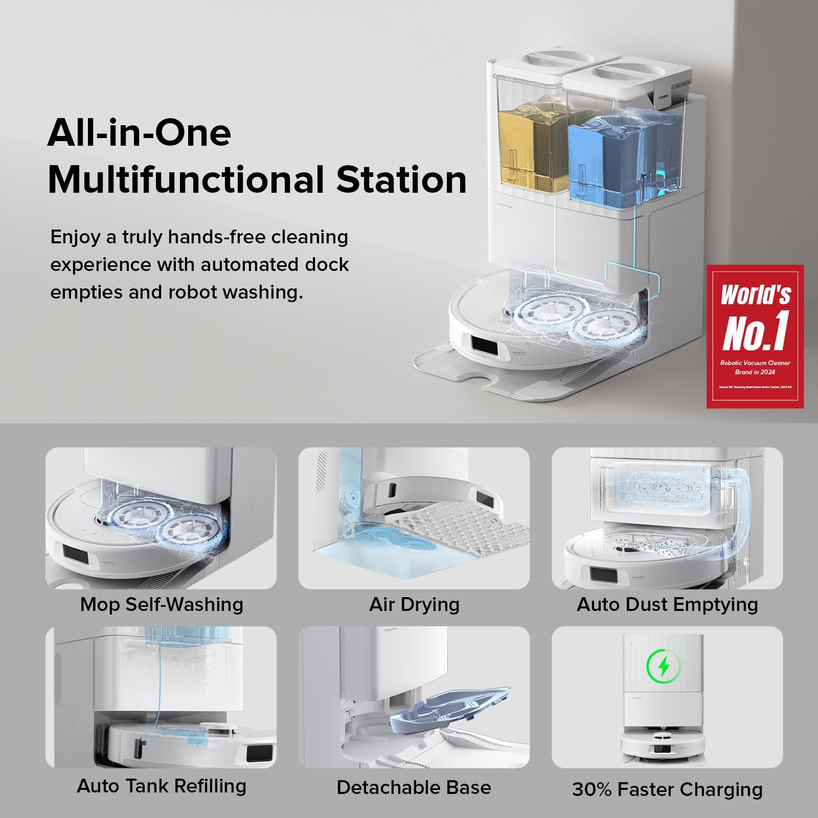 Roborock Qrevo Series Robot Vacuum and Mop – 8000Pa Suction, Dual Spinning Mops, LiDAR Navigation, Self-Emptying Dock, Smart App & Pet Hair Cleaning - Image 13