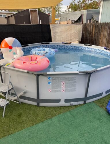 Bestway Steel Pro MAX 12ft (3.66m) x 30in (76cm) Round Above Ground Swimming Pool Set with Filter Pump – 6,473L Capacity – Durable Metal Frame Family Outdoor Pool – Gray photo review