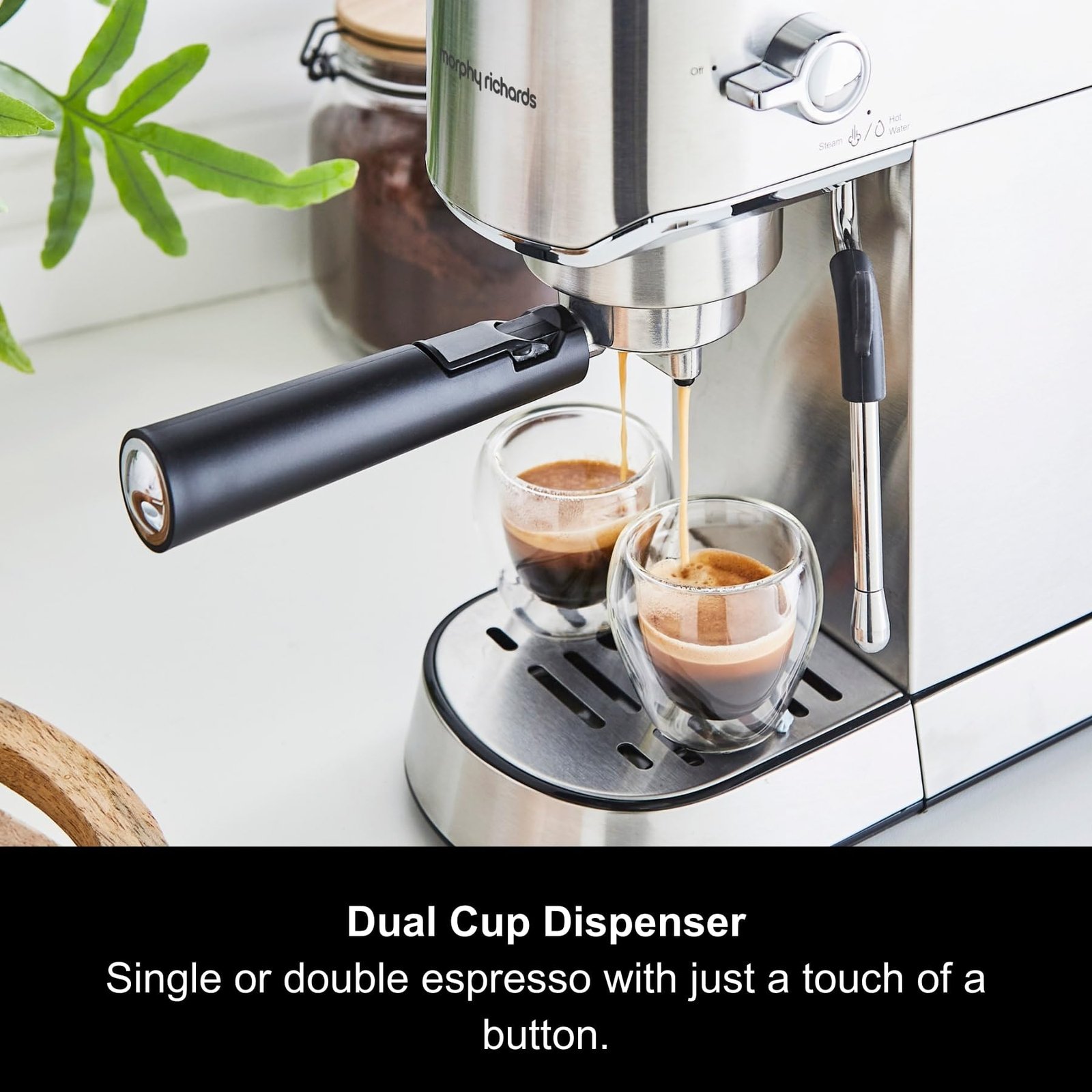 Morphy Richards Traditional Pump Espresso Machine & Automatic Milk Frother – 15 Bar Pressure - Image 7