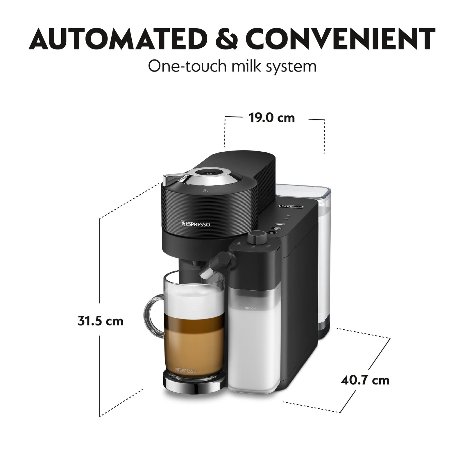 De’Longhi Nespresso Vertuo Lattissima ENV300.B – 5 Cup Sizes & Automatic Milk Frother - Image 17
