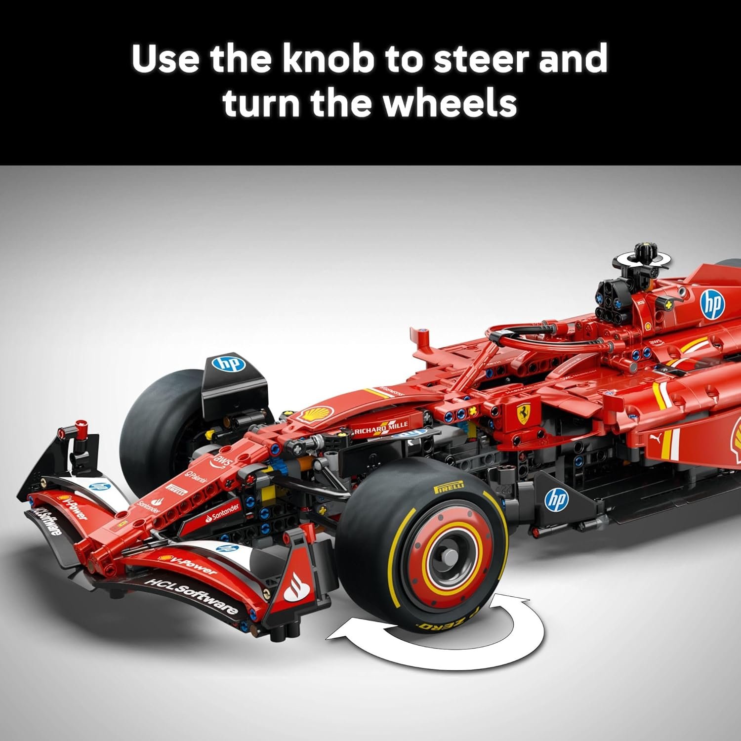 LEGO Technic Ferrari SF-24 F1 Car Model Kit 42207 – 1:8 Scale Buildable Set for Adults with V6 Engine, Gearbox & Adjustable Spoiler – Collectible F1 Display Gift for Racing Fans – 1,362 Pieces - Image 5