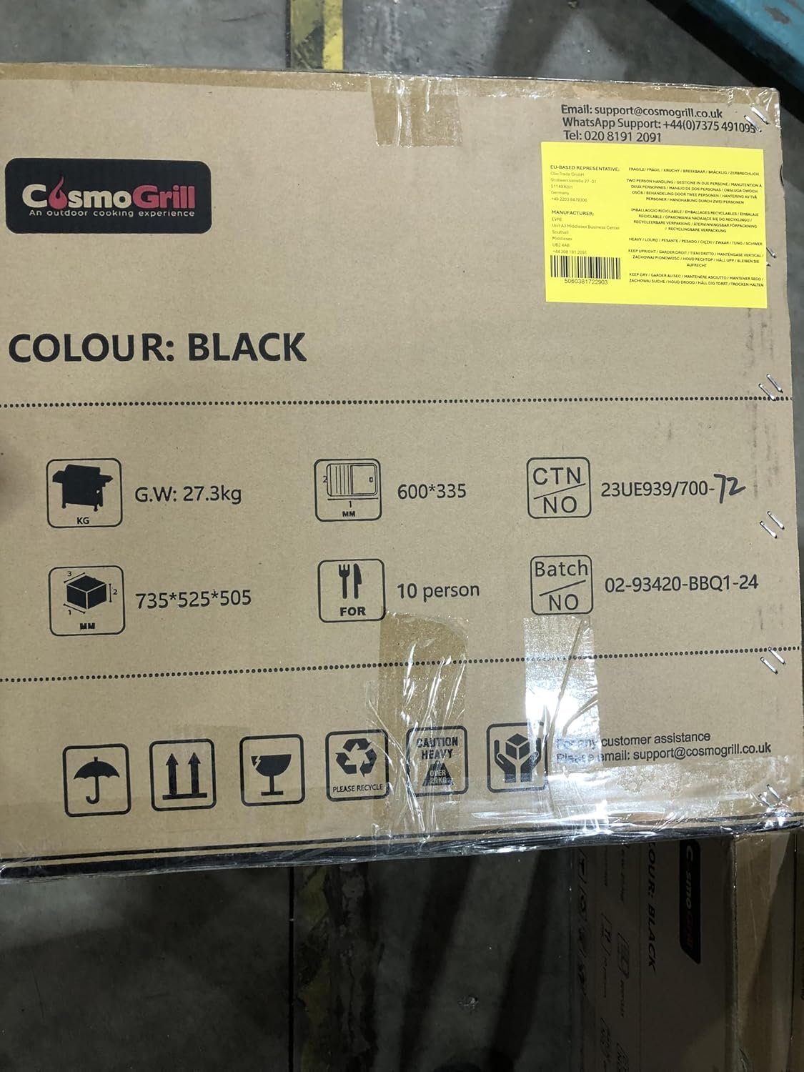 CosmoGrill Original 4+1 Gas Burner BBQ Grill with Side Burner, Warming Rack & Storage - Outdoor Garden Barbecue with Temperature Gauge - Image 10