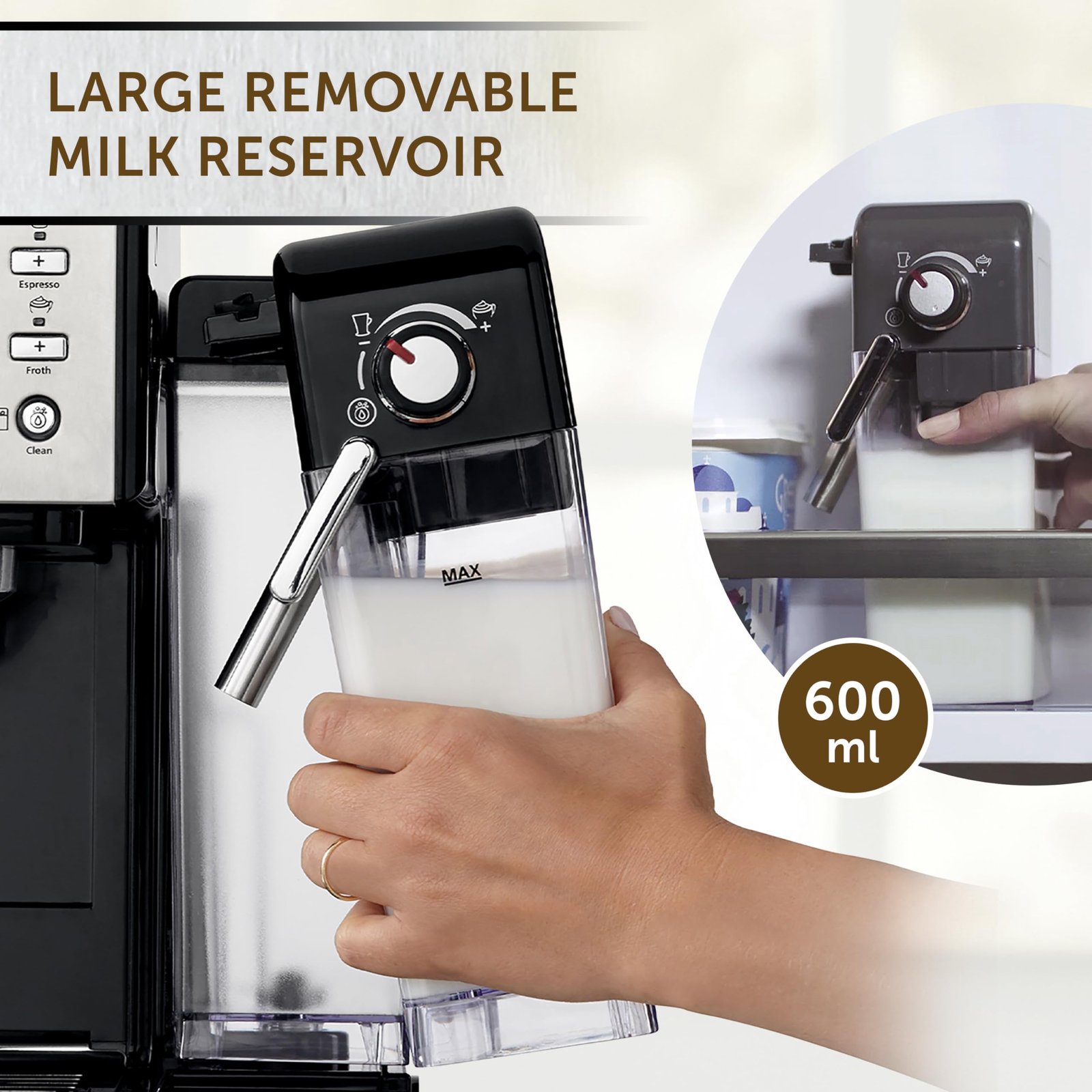 Breville One-Touch CoffeeHouse Espresso, Cappuccino & Latte Maker – VCF107 - Image 10