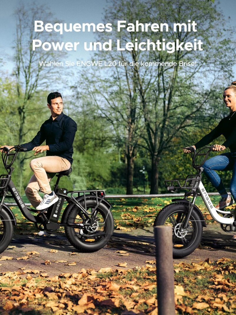 ENGWE L20 BOOST 20″ / 508 mm Fat-Tyre E-Bike – 250 W Motor, 48 V 13 Ah Battery, 75 Nm Torque, 150 km / 93 mi Range - Image 23