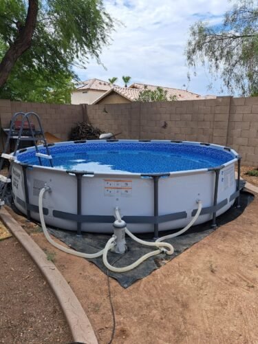 Bestway Steel Pro MAX 12ft (3.66m) x 30in (76cm) Round Above Ground Swimming Pool Set with Filter Pump – 6,473L Capacity – Durable Metal Frame Family Outdoor Pool – Gray photo review