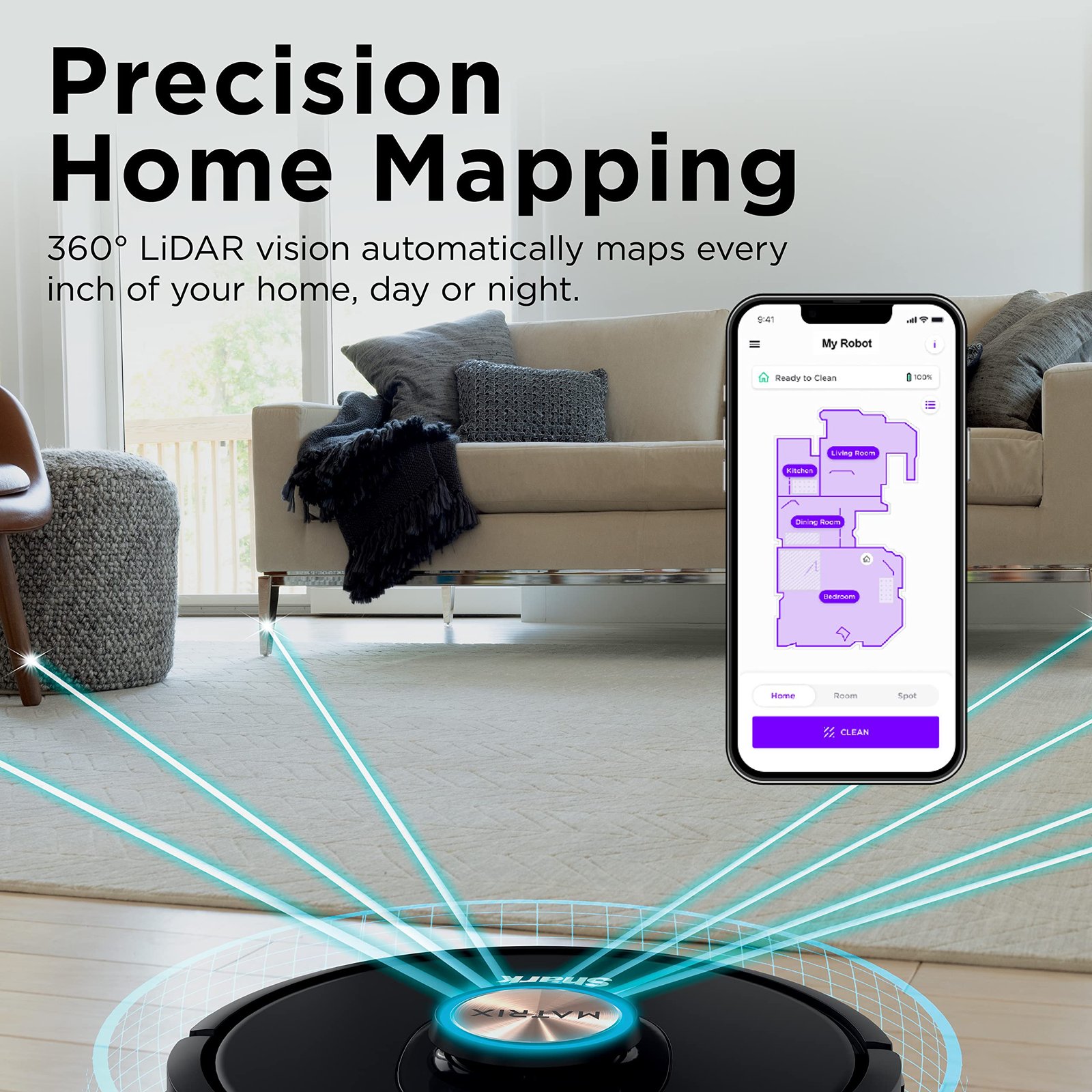 Shark AV2501AE AI Ultra Robot Vacuum with XL HEPA Self-Empty Base – 60-Day Capacity, Smart Mapping, LIDAR Navigation, Alexa Control, Perfect for Pet Hair, Carpet & Hard Floor, Bagless, Black - Image 28