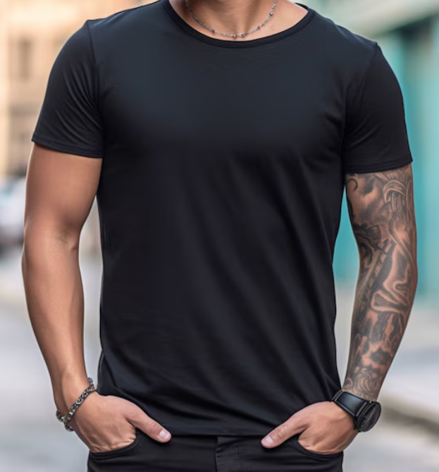 Black Bella Canvas 3001 Mockup Doormarts