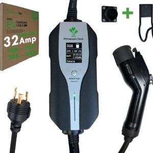 Primecom 32 Amp Level 2 Electric Vehicle (EV) Charger Amperage Adjustable Only In ElectoGb