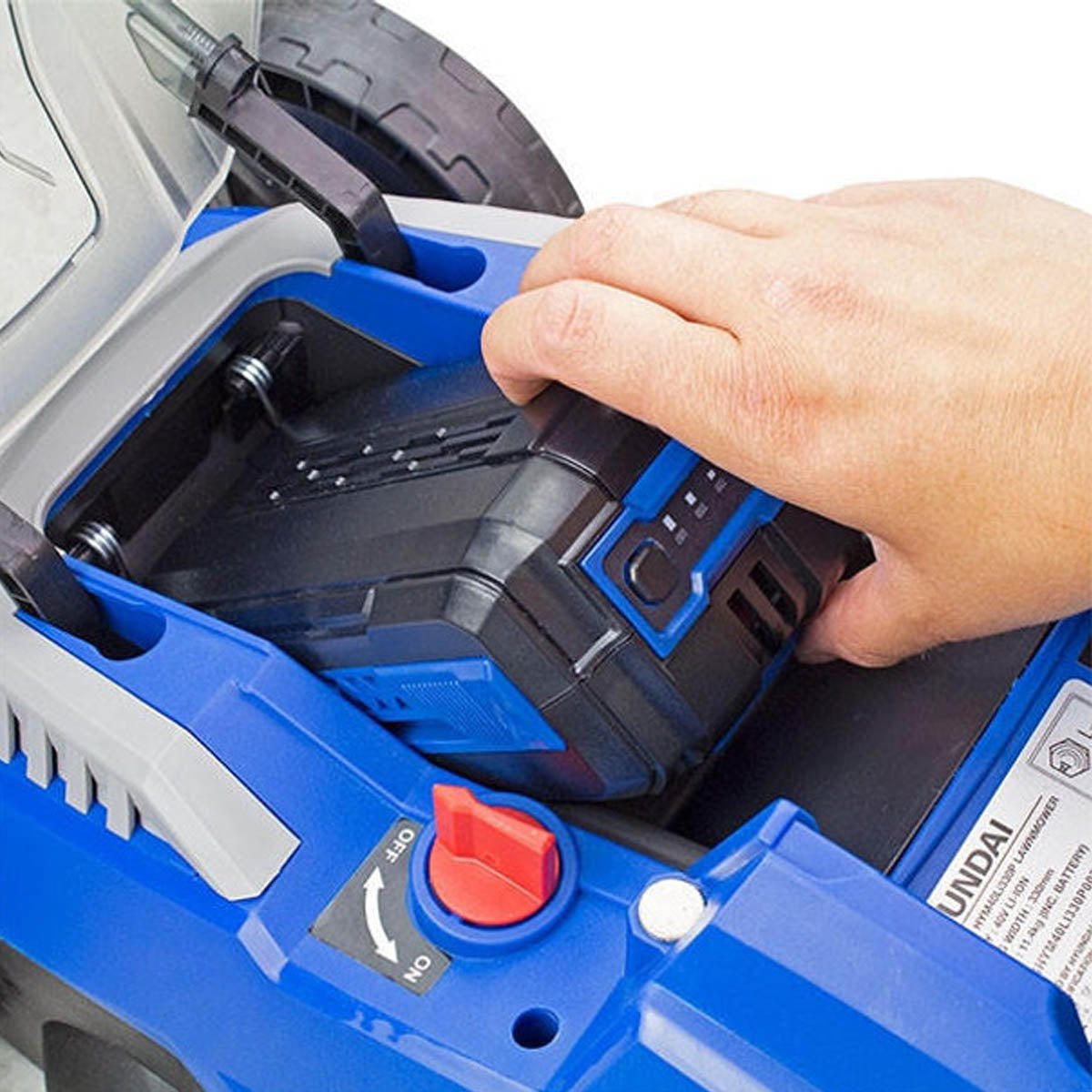 Hyundai HYM40LI330P 40V Cordless Lawnmower Rear Roller 32cm With 1 x 2.5Ah Battery Powered & Charger