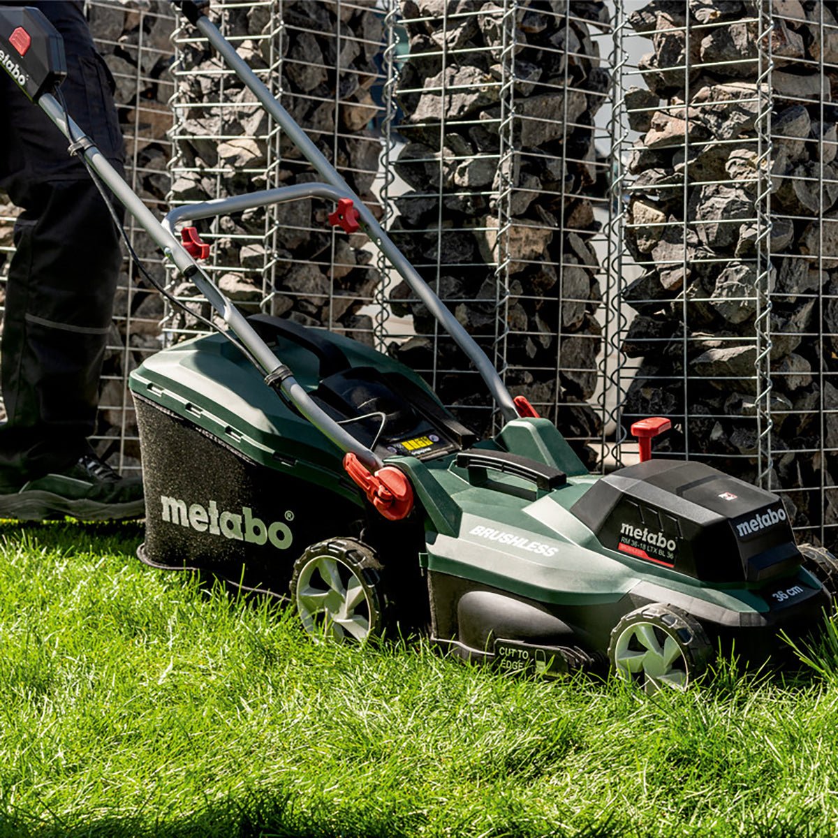 Metabo RM 36-18 LTX BL 36 36V Brushless Lawn Mower with 2 x 4.0Ah Battery & Charger